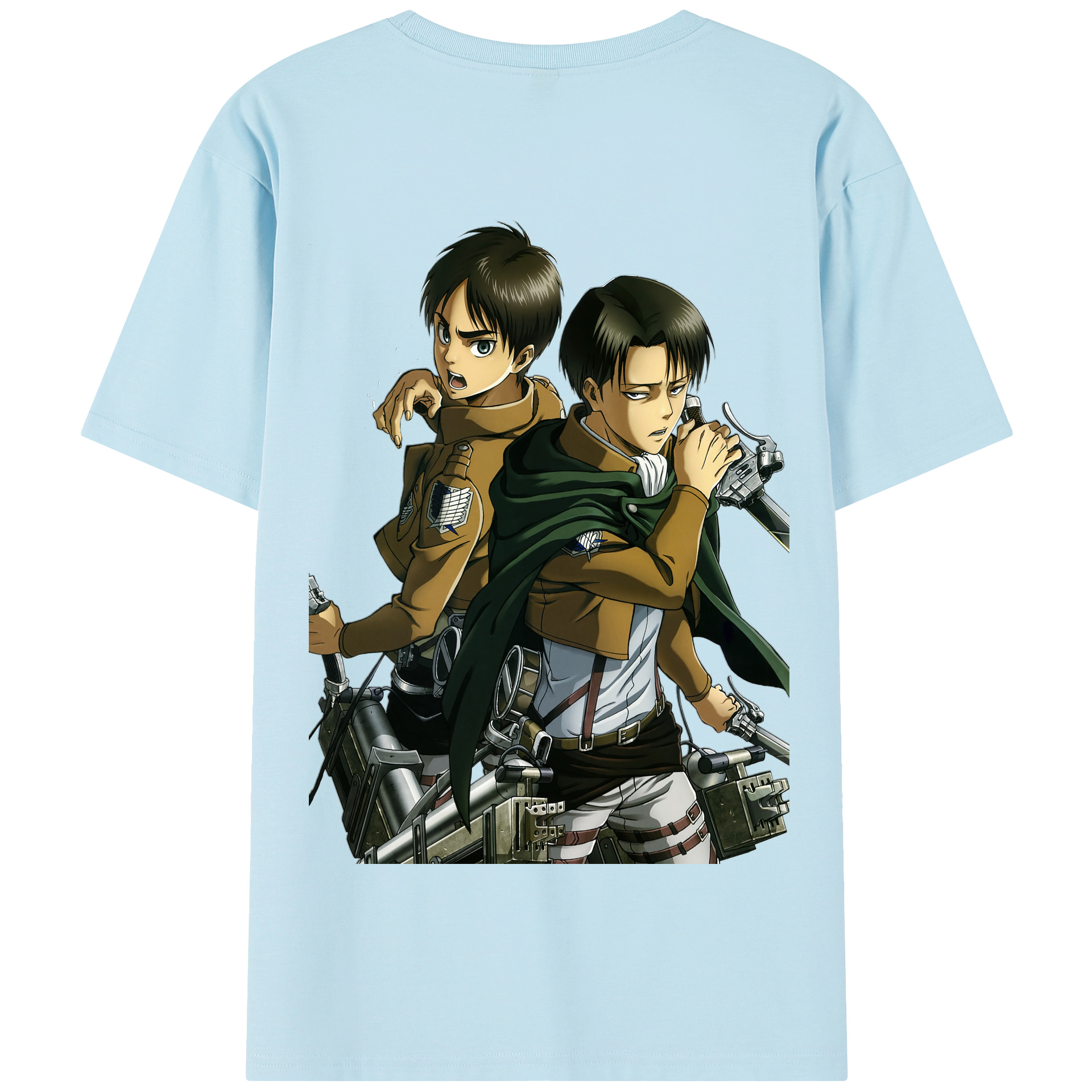 （画像用） 進撃の巨人 リヴァイ·アッカーマン Attack on Titan Levi Ackerman 綿100％半袖Tシャツ（背面プリント）